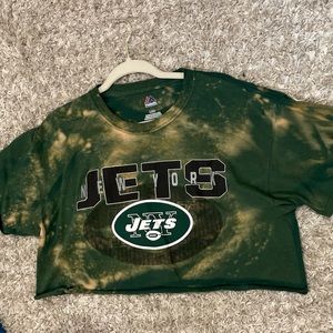 Jets cropped bleached t shirt